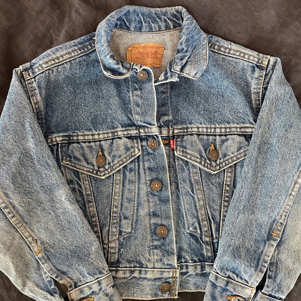 Vintage Levi’s Denim Jean Jacket Red Tab Kids Size Small